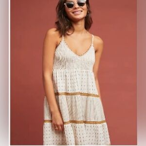 Sage Maxi Dress in Cream with Gold Details